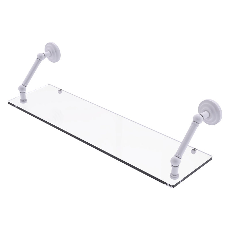 Jhene Bracket Shelf, Matte White, 8" H x 30" W x 8" D