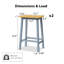 Tabourets de bar en bois massif K&K (pas cher en fer), ensemble de 2 chaises de bar de 25,6 po de hauteur, tabourets de comptoir de cuisine avec repose-pieds, tabourets de ferme pour la salle à manger, cuisine, comptoir-533754008