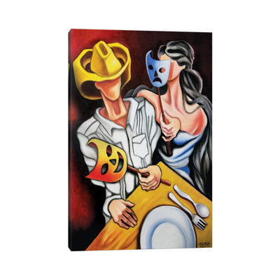 «Bad Weather Good Face». par Dixie Miguez - Giclée sur toile tendue avec châssis