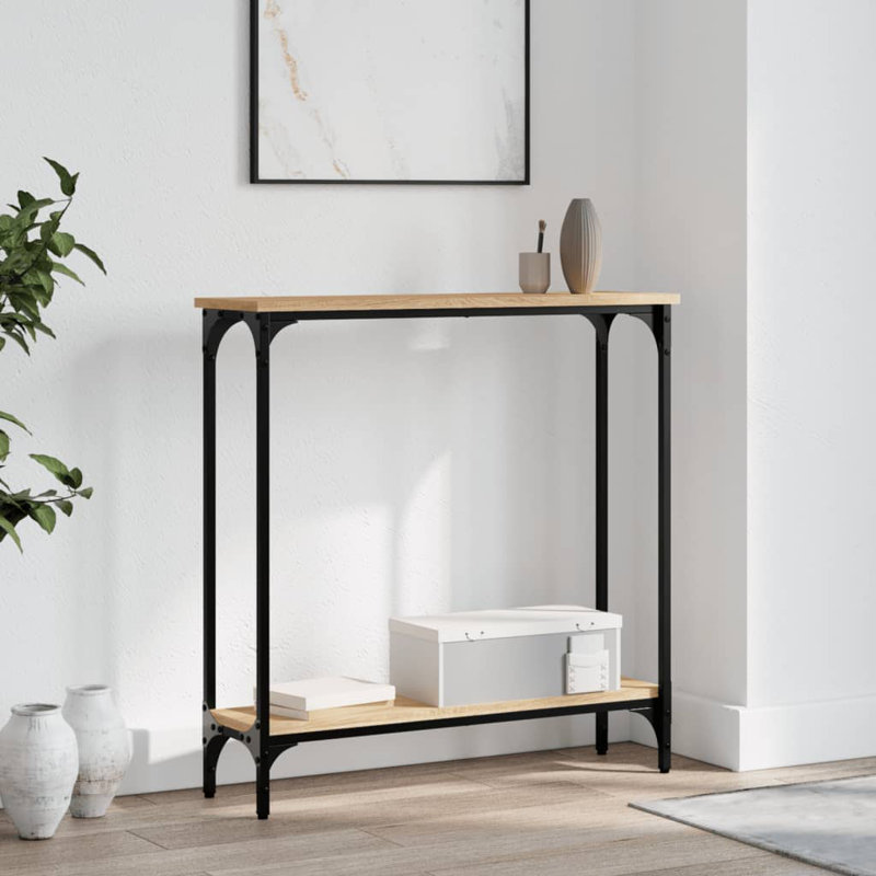 Console Table, Sonoma Oak, 75cm H x 75cm W x 22.5cm D