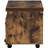 Weathered Oak And Black File Storage Cabinet - 1 Drawer, Rustic Office Style With Shelf Mobility, 18.5" H X 19.5" W 16.5" D & 1 Furniture Open Compartment 18.5In 19.5In 16.5In