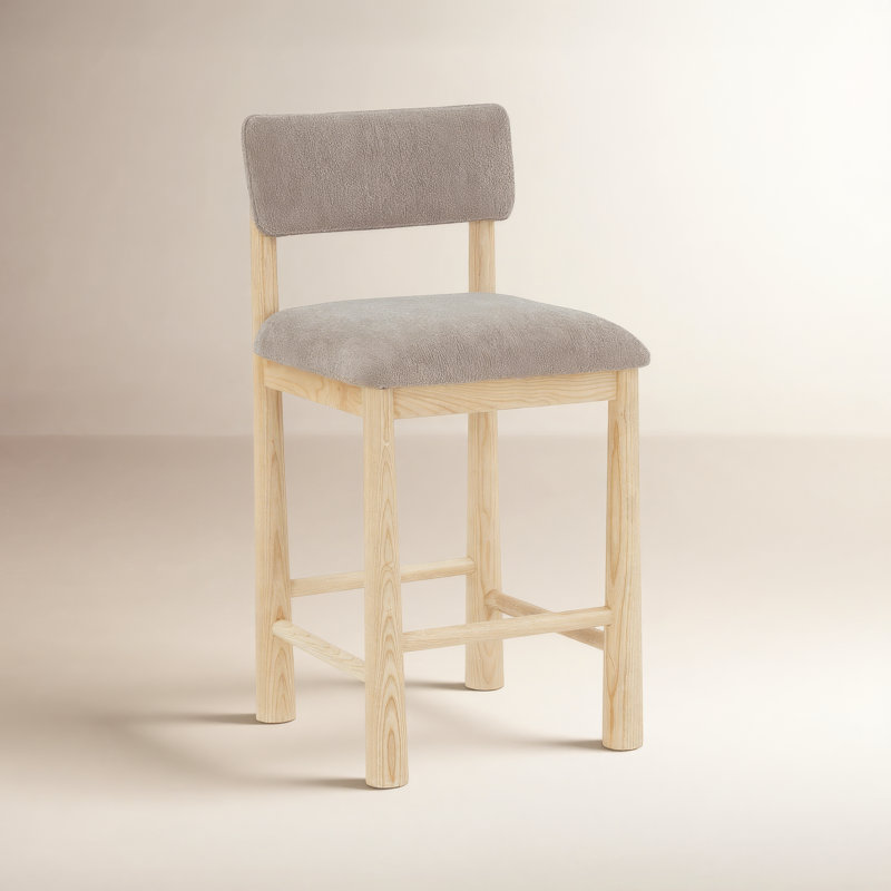 Tabouret Boston Boucle, Brun clair, Tabouret de comptoir (siège d'une hauteur de 26 p