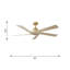  Ventilateur de plafond d'intérieur Aspen 56 avec pales en chêne blanchi et télécommande portable-24292730-24292708-261224066