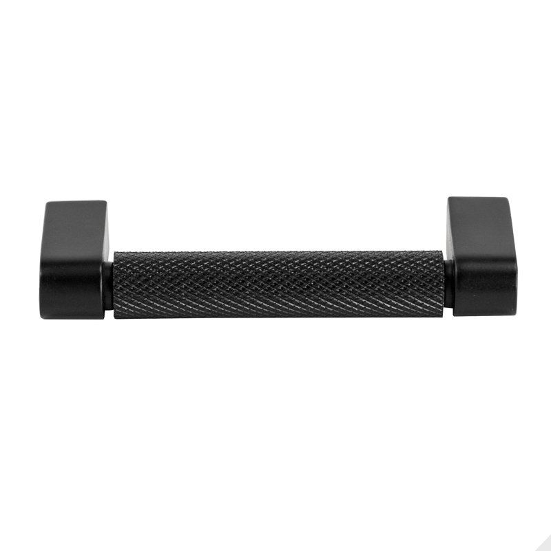 Ensemble de 2 poignées moletées Zenith, Noir mat, 3"