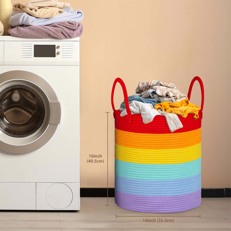 Bhargava Laundry Basket with Handles, 40 x 35 x 35