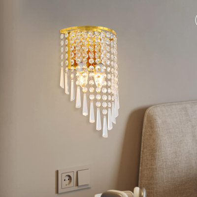 Lampe murale en cristal 2 lumières