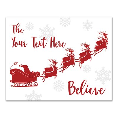 Our Family Believes in Santa' Graphic Art Print on Canvas in Red/White -  Designs Direct Creative Group, 4388-B