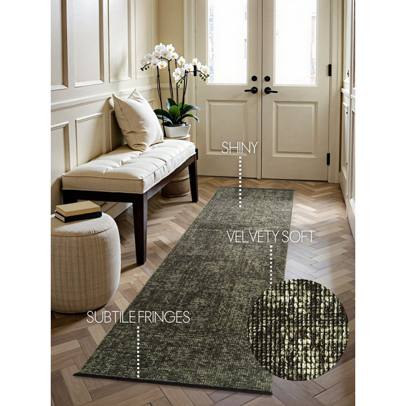 Geometric Cotton Area Rug, Runner 80 x 250 cm