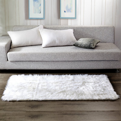 Polyester Solid Colour Shag 91.4cm X 152.4cm Area Rug