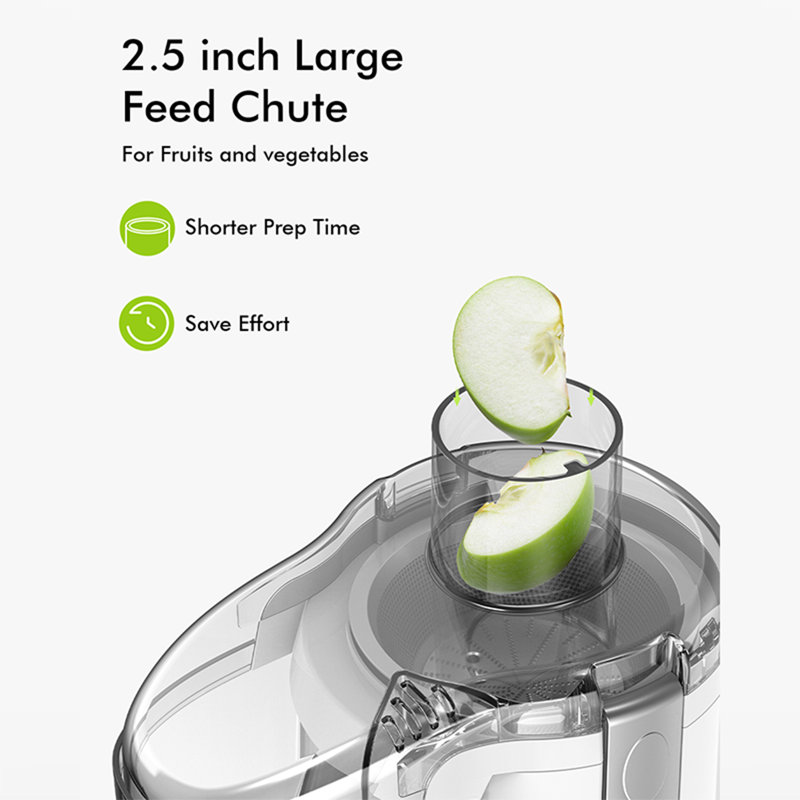 Centrifugal Juicer Machine, 3 Speed Compact Juice Extractor With 2.5 Inch Wide Mouth Chute, Stainless Steel Filter For Fruit Vegetable
