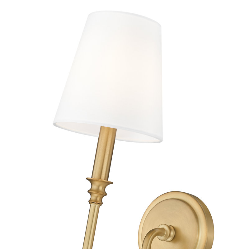 Jisele 21 inch Rubbed Brass 1 Light Wall Sconce, Rubbed Brass