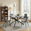 Extendable Beech Metal Base Dining Table
