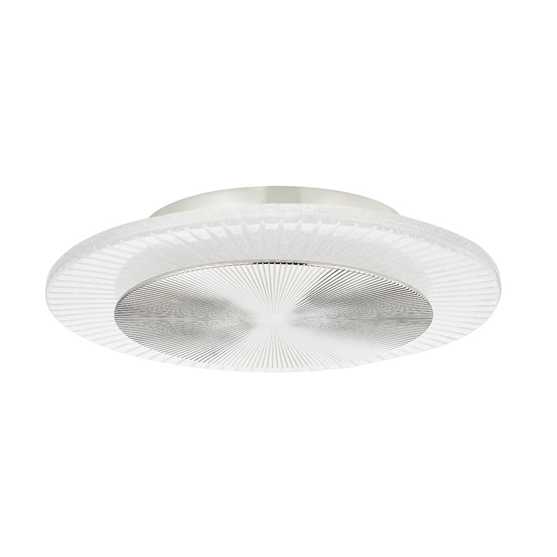 Topaz 1 Light Flush Mount, Polished Nickel