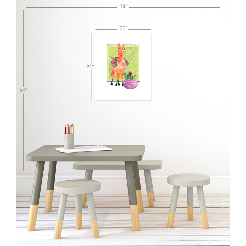 «Rolled Lovely Llama I», impression sur papier, H 24 po x l 20 po x P 1 po