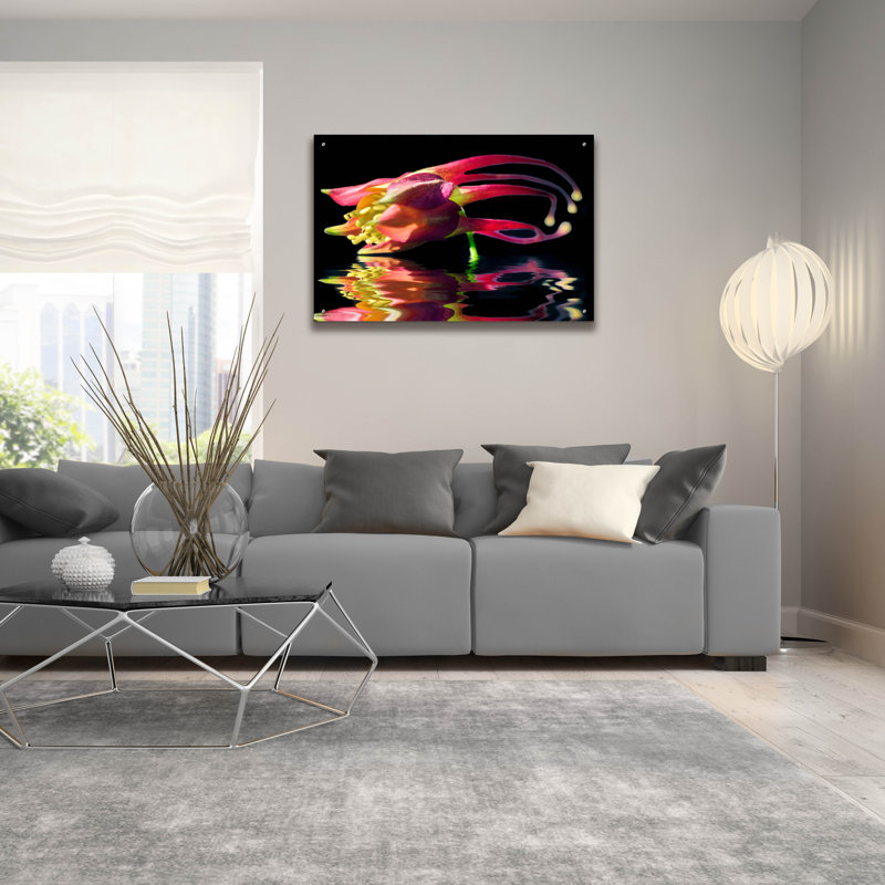 «Columbine Reflection» par Pamela Plummer, H 24 po x l 36 po x P 0,2 po