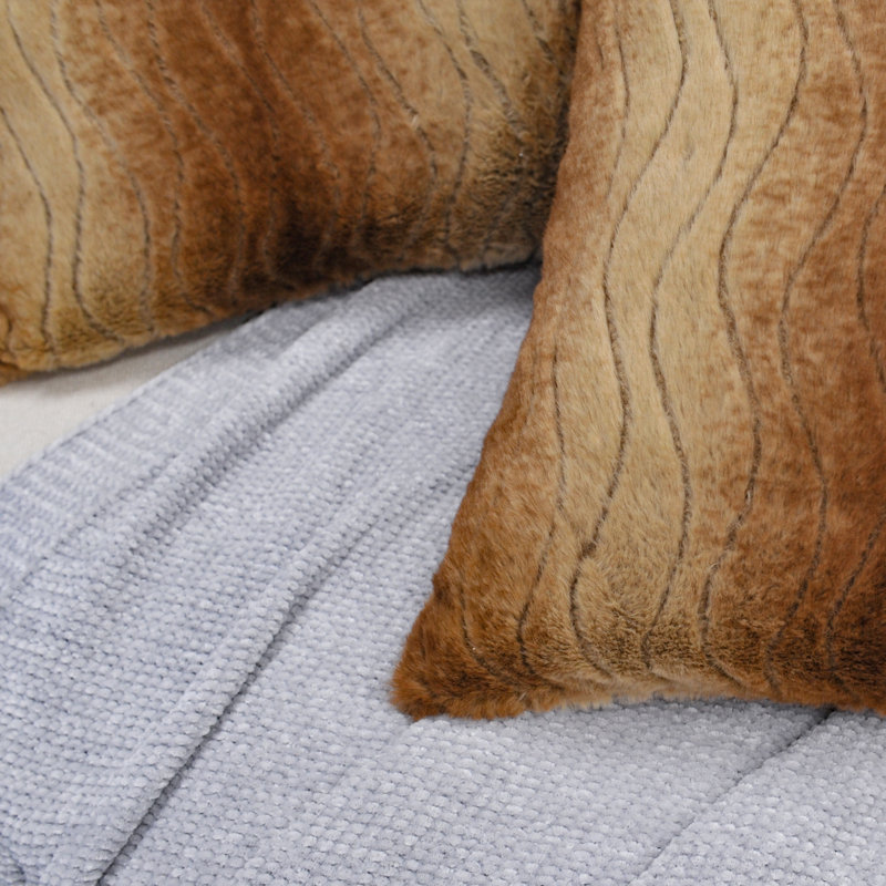 Housses de coussin en fausse fourrure, Leilani, 20 po x 20 po