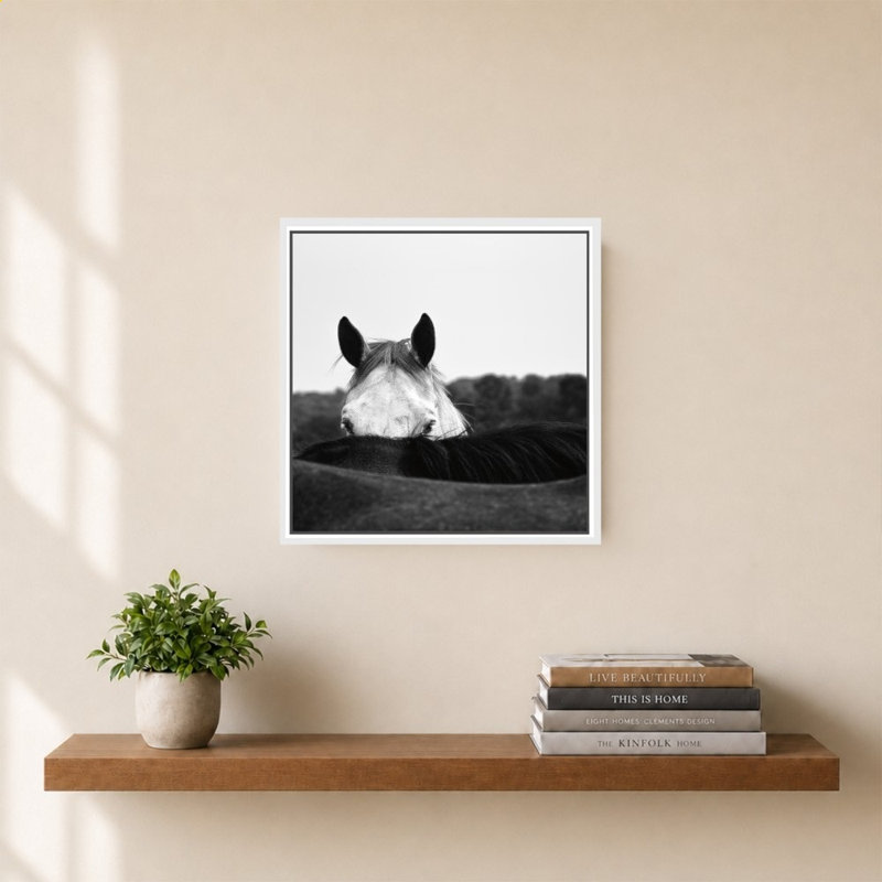 Flirt par Aledanda - Impression sur toile, H 28 po x l 28 po, Blanc