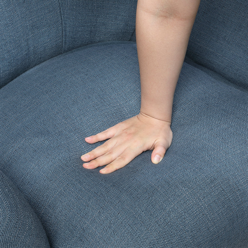 Fauteuil rembourré en tissu 1pc, Bleu