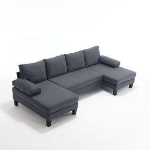 Upholstered U-Shaped Sectional Symmetrical