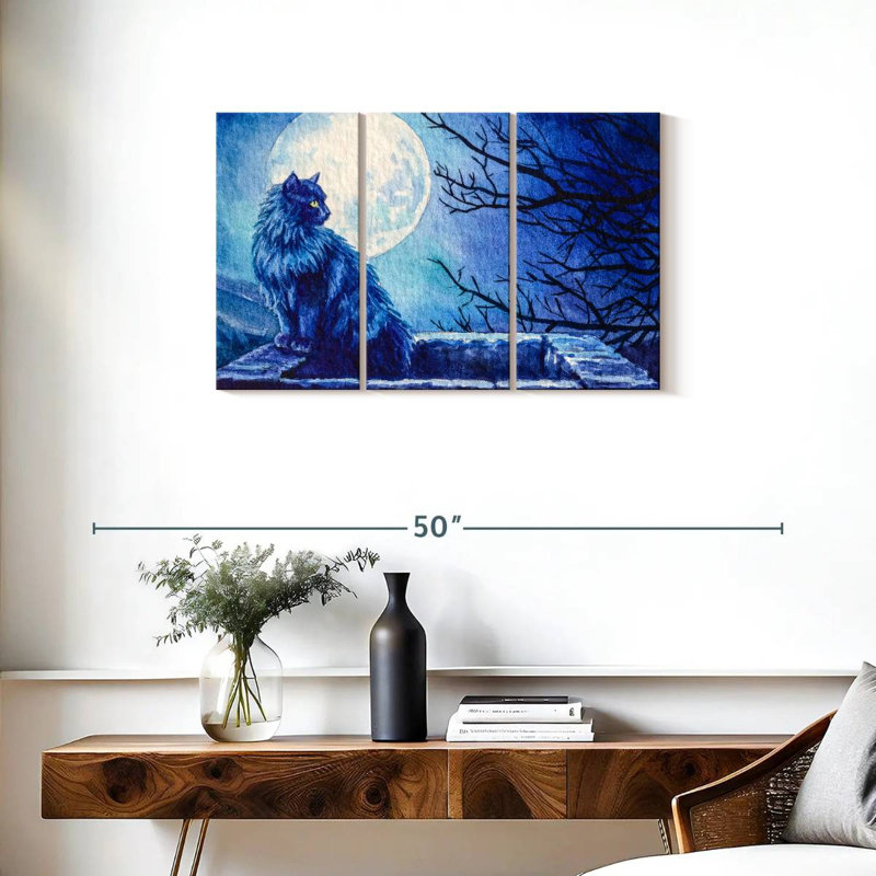 Blue Cat, 20" H x 33" W