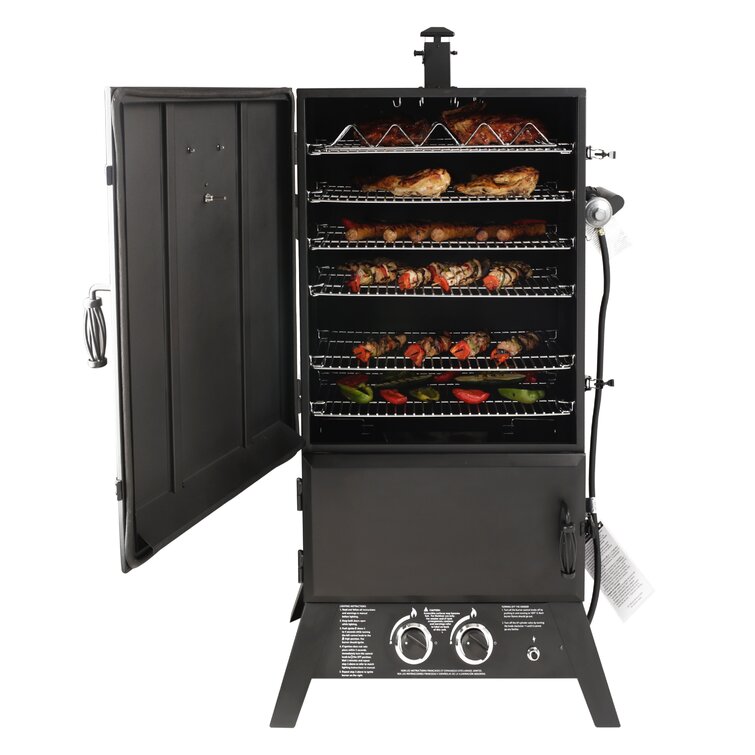 Dyna-Glo 784-Sq in Black Gas Smoker in the Gas Smokers department