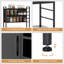 Bakers Rack Coffee Bar Cabinet W/ Heavy-Duty Metal Frame Black