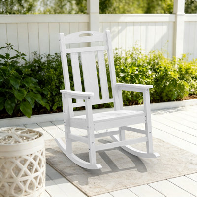 Chaise Adirondack berçante en PEHD pour l'extérieur
