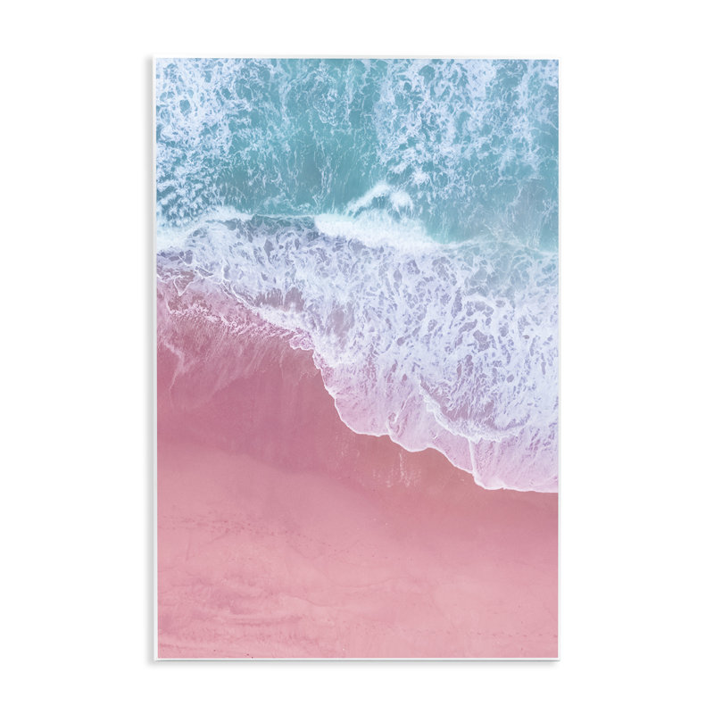 Art mural rose "Pink Tide" par Nataly White, H 19 po x l 13 po