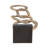 Decorative Object Linked Ring Sculpture for Home Decor - Abstract Metal Figurine Statement Accent Ideal Decoration for Living Room and Console Styling-27873584-21484502