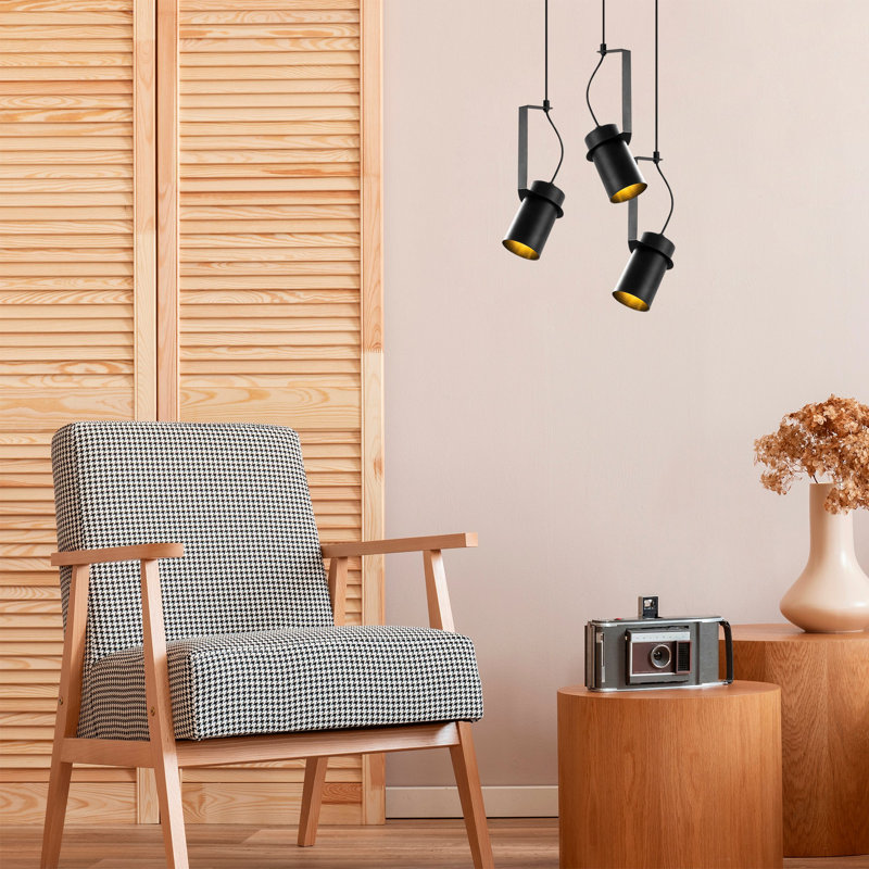 Luminaire suspendu cylindrique à 3 lumières Haseltine