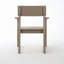 Fauteuils d'extérieur et de jardin en PEHD couleur bois antique avec dossier-56171336
