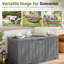 Boîte de rangement en résine 90 gallons pour meubles de patio-111666754