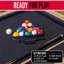 Table de billard pliable GoSports 6 pi - Table de billard portable avec accessoires - Chêne avec feutre noir-122254997-122254998