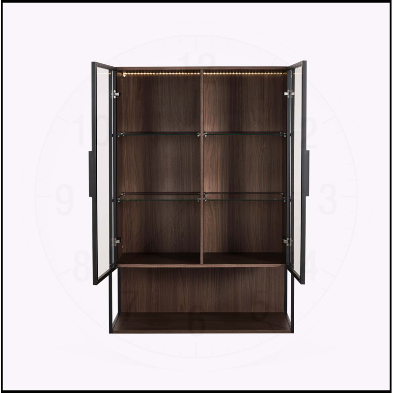 Modern Minimalist Lighted Display Cabinet for Various Rooms, Enhancing Décor