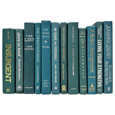 Dark Teal Modern Books By The Color And Foot