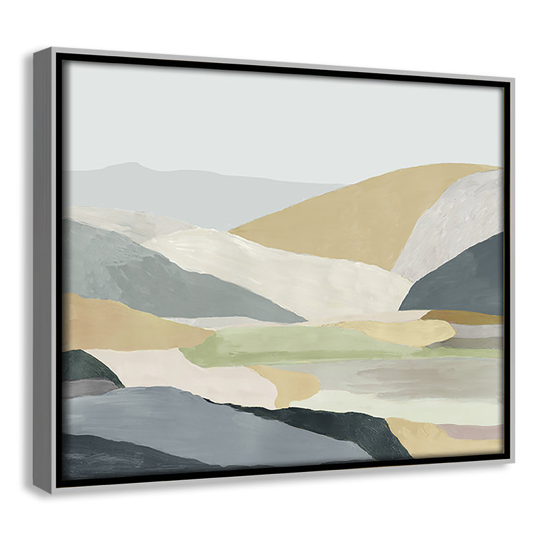 Blair Warm Hills I - cadre photo, reproduction d'art sur toile, H 9,5 po x l 11,5 po x P 2 po, Toile argentée
