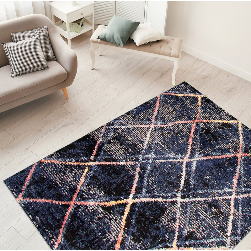 Stigall Geometric Indoor Rug, Rectangle 6'7" x 9'6"