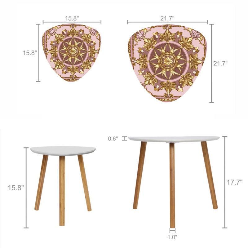 Ensemble de 2 tables basses gigognes Triangle