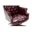 Fauteuil de direction avec dossier haut en cuir de polyuréthane bourgogne ergonomique pour la maison ou le bureau