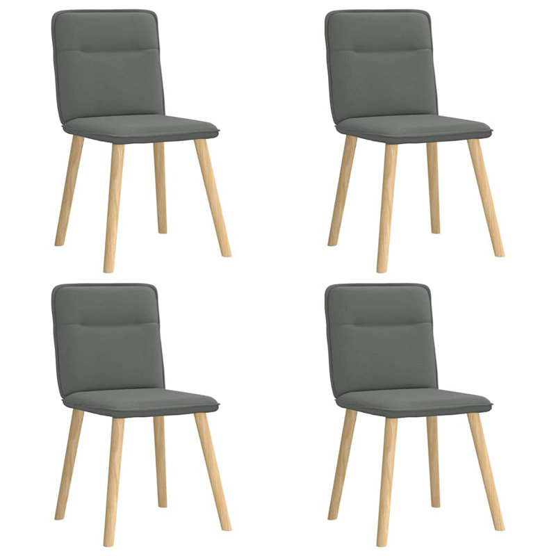 Ensemble de 4 chaises de salle à manger Vidaxl gris foncé