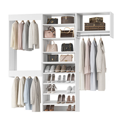 Système de garde-robe modulaire, conception polyvalente et personnalisable pour un rangement et une organisation efficaces