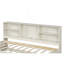 Cadre de lit simple avec tablettes latérales, deux tiroirs et port USB intégré pour une couleur blanc crème