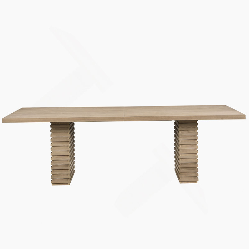 95INCHES DINING TABLE(LIGHT ASH), Natural Ash