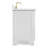 Freitas 36'' Solid Wood Single Bathroom Vanity in White with 1.5'' Carrara White Quartz Top, Left Offset, Rectangle Sink-968581547-968581551-968582715