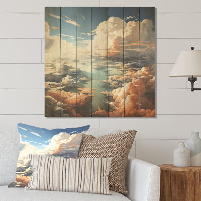 «Sky View The Art Of Clouds III» - impression de nuages sur bois