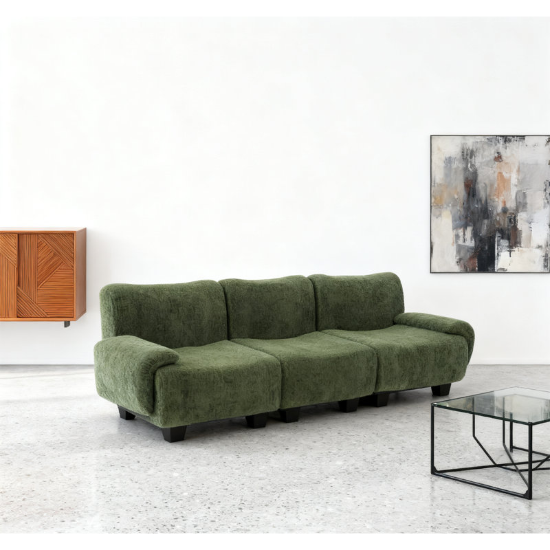 Canapé 3 places 94,5 po Modern, Vert