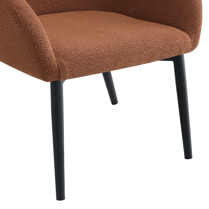 Fauteuil d'appoint avec pieds en métal Rijvan, Rouille