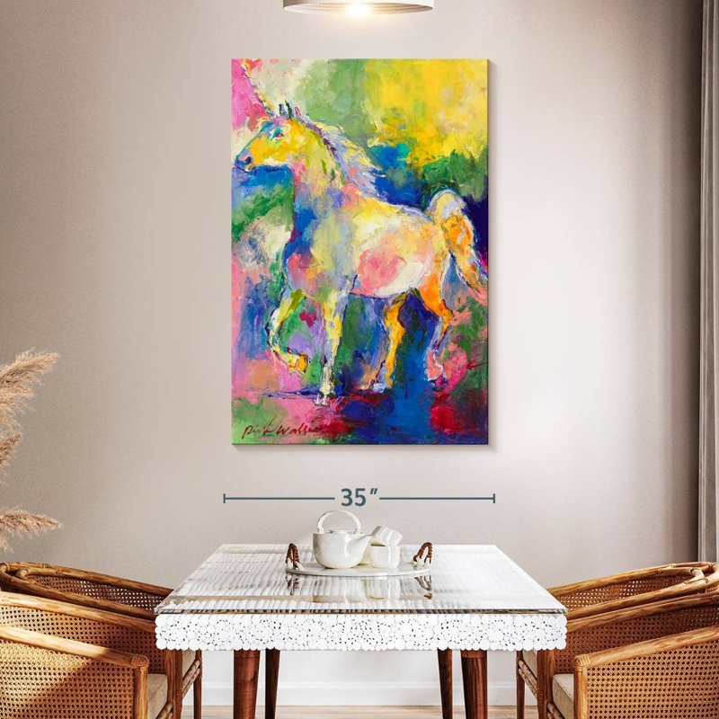 Kelan Unicorn Painting, 51" H x 34" W