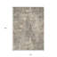 Tapis intérieur / extérieur beige lavable 10 pi x 14 pi ivoire et noir