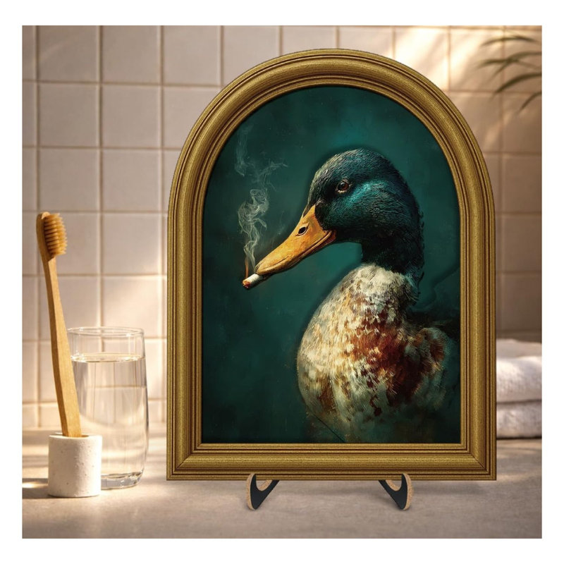 Panneau d'art 3D canard colvert 3D 8 x 10 po